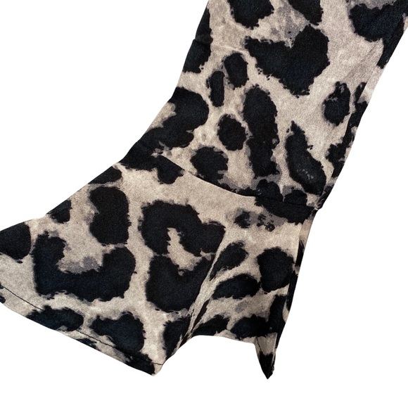 Summer Chiffon Leopard Mini Dress with Bell Sleeve - Picture 10 of 13